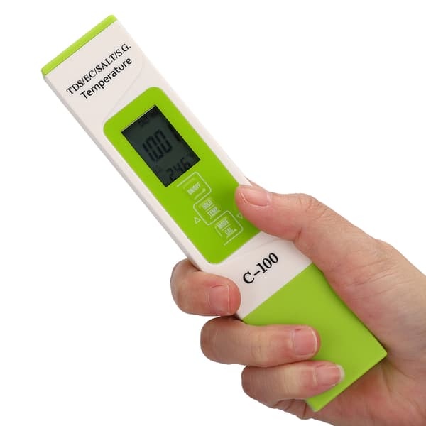 C-100 Multifunktionel 5 i 1 Salinitet TDS EC Havvand Testpen Vandkvalitetstester Detektor