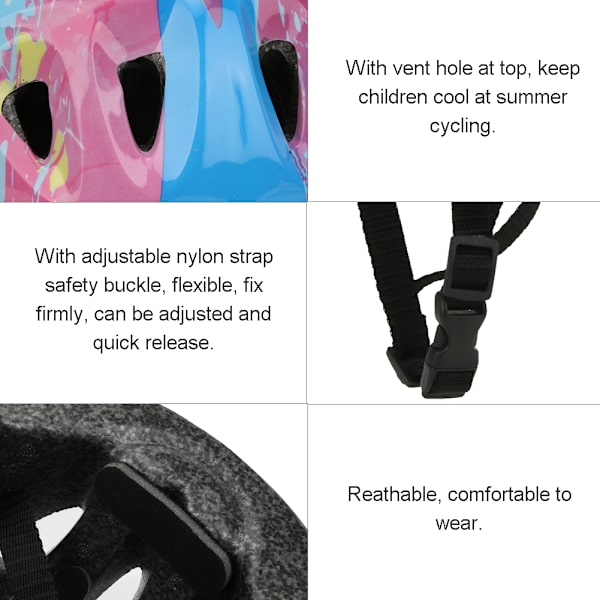 Barn Justerbar Safty Cykling Kid Skyddshjälm för balansering av skoter Cykel Rullskridskoåkning