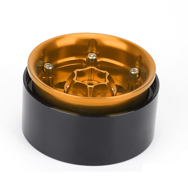4 kpl 1:10 RC-mallin auton metalliset pyörännavat, auton renkaat sopivat Axial SCX10 / SCX10II / 90046 / 90047 musta ja kultainen