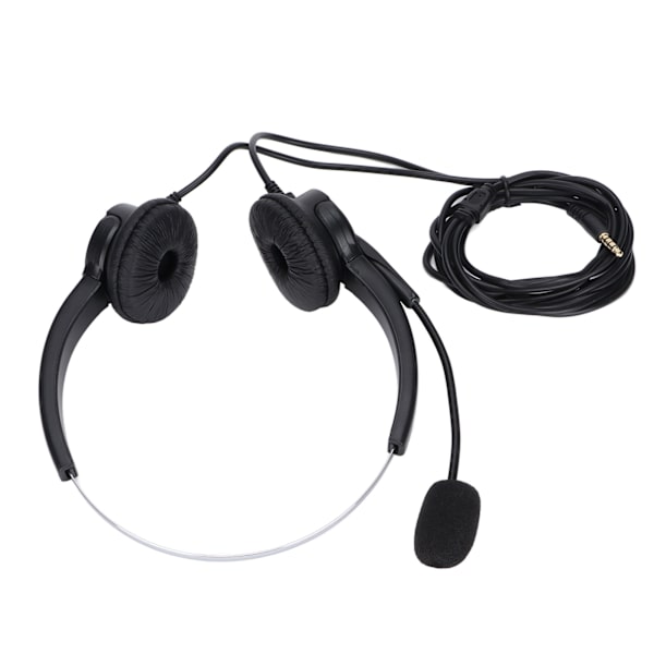 Callcenter-headset USB 3,5 mm jacks støjreducerende volumenkontrol kundeservice-hovedtelefon til kontorcomputer