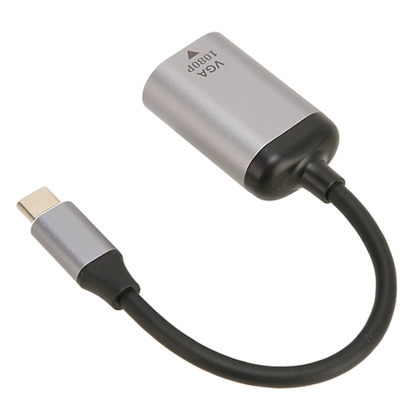 USB C til VGA-adapter i aluminiumlegering 1920x1200 60Hz stabil transmission Type C til VGA-adapter til bærbar computer desktop