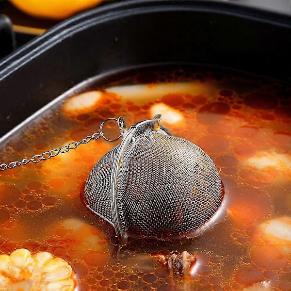 Te-kugle Si Infusionsenhed - Pakke med 5 - Rustfrit Stål Mesh Filter Urte Krydderi