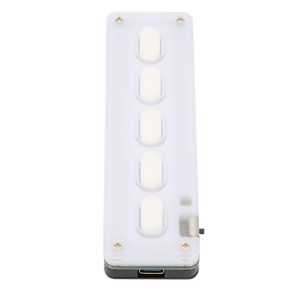 Programmerbar knappsats 5 tangenter Trådbunden USB Trådlös Bluetooth Dual Mode Mini Silikon Tyst DIY Programmerbart Gaming Tangentbord Vit