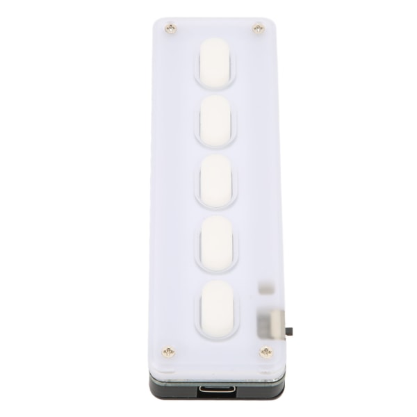 Programmerbart tastatur 5 taster Kablet USB Trådløs Bluetooth Dual Mode Mini Silikon Mute DIY Programmerbart Gaming Keyboard Hvit