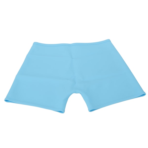 Kvinder silikone svømmeshorts 4 hjørne vandtætte lækagetæt elastiske menstruations badeshorts til sommer blå