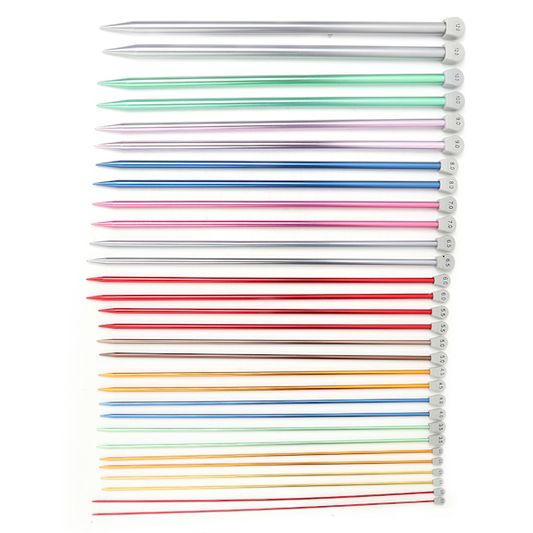 Färgglad oxiderad tröja Garnnål DIY Handstickning Tool Bar Nål Set 15 par