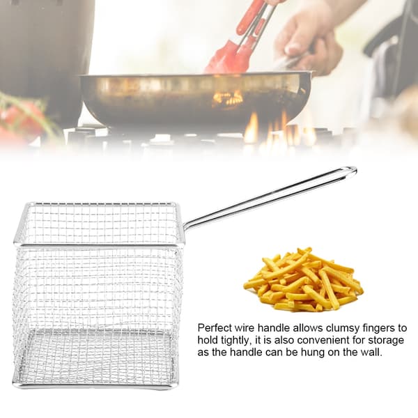 Mini frityrkurv i rustfritt stål for servering av mat, sil for potetmatlaging