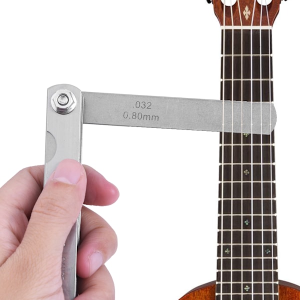 Praktisk set i rostfritt stål Fret Rocker String Höjdmätverktyg för Luthier