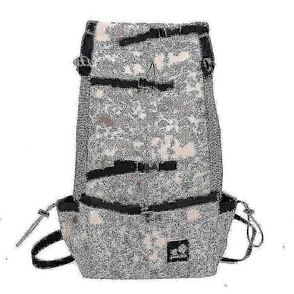 Andningsbar Stor Hund Utomhus Rese Justerbar Ryggsäck För Vandring Cykling Reflexväska Hundar -CNSZ M-dräkt 4-9 kg Gyllene Kamouflage