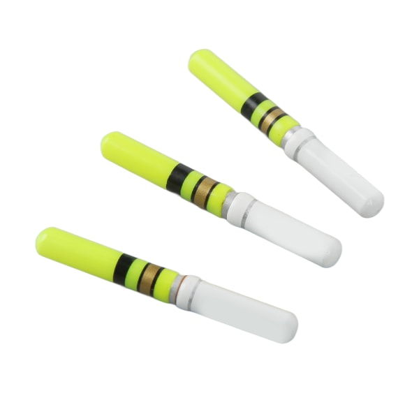 3st Cylindriskt Nattfiske LED Float Lysande Glödande Float Tail LED Light Stick Verktyg Grön