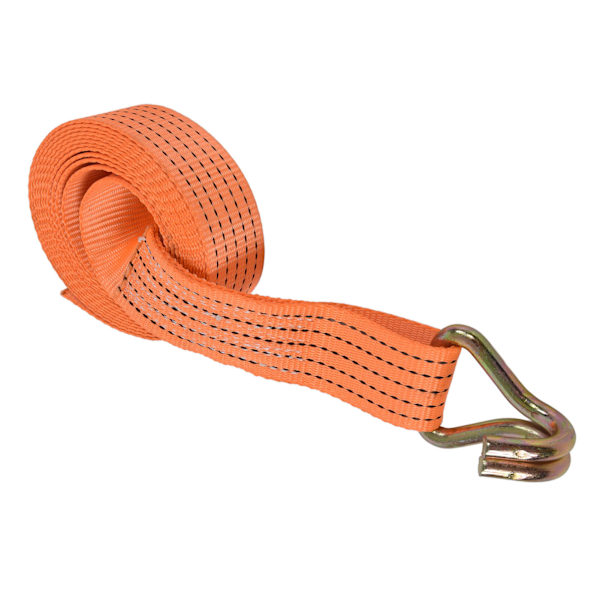 Spännband med spärrhake 50 mm bred polyester med dubbel J-krok för bil last bagage 3 meter (9,8 fot)