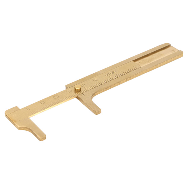 Pocket Messing Caliper Profesjonell høy nøyaktighet 0 til 60 mm Enkeltskala Mini Handy Caliper for Perle Wire Juvel Rings