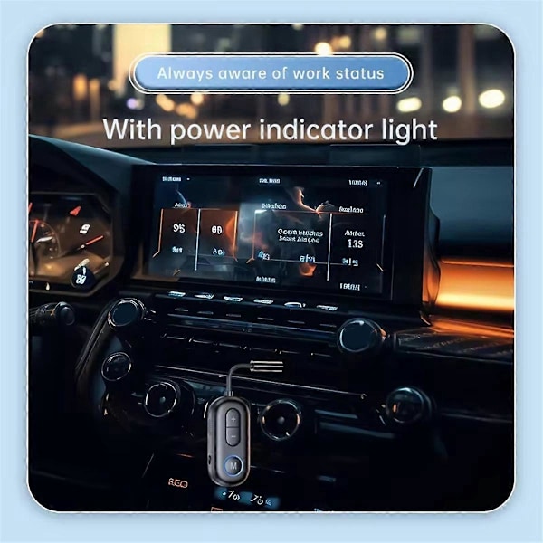 Bluetooth Audio Transmitter Receiver Stereo Adapter med Mikrofon Hvid