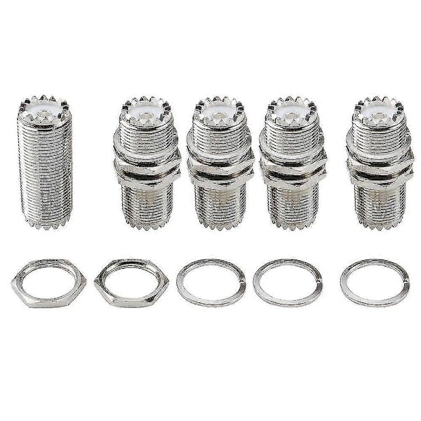 5 st Adapter Uhf Hona M16 Mutter Skott Till So239 Jack Panelmonteringskontakt Zekai