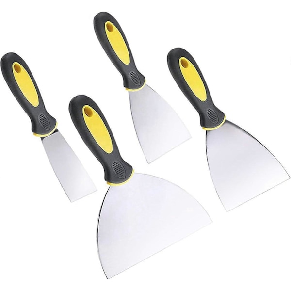 Passende spatelsæt i rustfrit stål 38, 75, 100, 150 mm 4 stk.