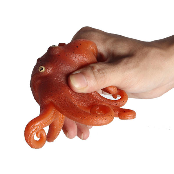 Realistiske Havdyr Figurer Modeller Simulation TPR Gummi Blæksprutte Figur Stress Relief Legetøj Dekompression Legetøj Børn Prank Rekvisitter