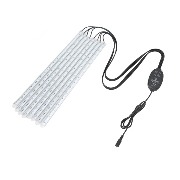 LED plantelys 8 hårde strimler indendørs plantelampe med timing dæmpningsfunktion rødt blåt lys 100‑240V EU-stik