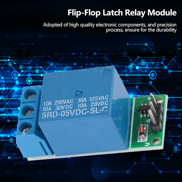1 CH DC5V Flip Flop Latch Relæmodul Bistabil Selvspærrende Switch Lav Puls Trigger Board