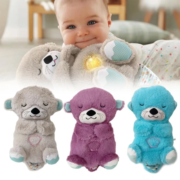 Baby Toy Soothe 'N Snuggle Otter Breathing Otter Plyschleksak Rose Red rose red