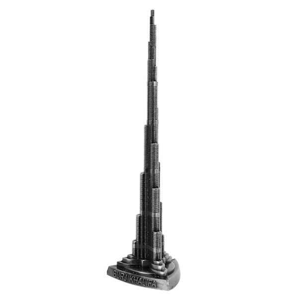 Burj Khalifa Tower Modell Legering Miniatyr Dubai Tower Model Arts Hantverk Kontor Hem Desktop Inredning