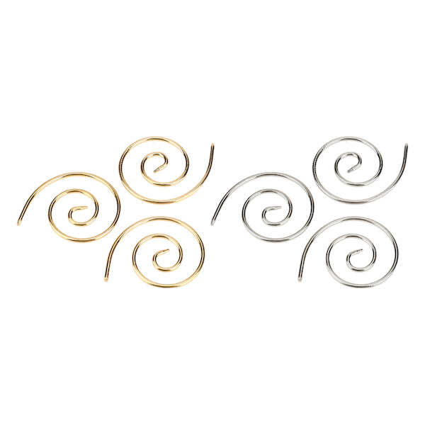 6 st spiralkabel sticknål rostfritt stål tålig lättvikts böjd gobeläng nålar för halsduk Sjal kofta