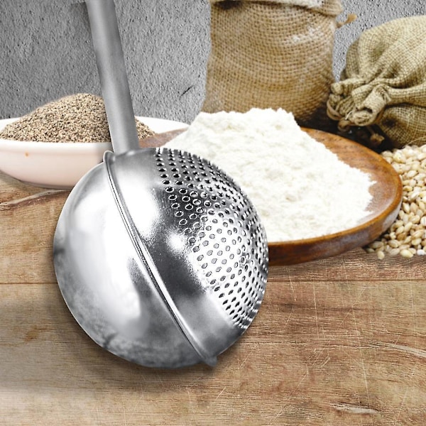 Mel-Duster Enhånds 304 Rustfrit Stål Bage Sukker Shaker Sifter