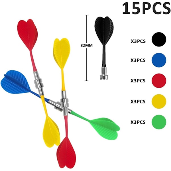 Magneettiset tikat - 30 varaosaa sisäpeleihin - 5 värin sekoitus (vihreä, punainen, keltainen, sininen, musta)