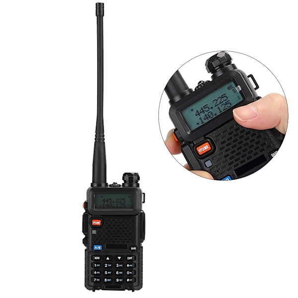 BF UV5R 8W Bilradio Walkie Talkie Dual Band Toveis Radio med Innebygd Batteri (100-240V)(US )