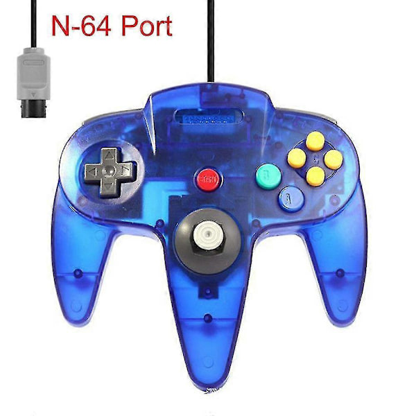 2-pack Klassisk Trådbunden N64-handkontroll Retrospel 64-bitars Gamepad Joystick Ersättning 061pc