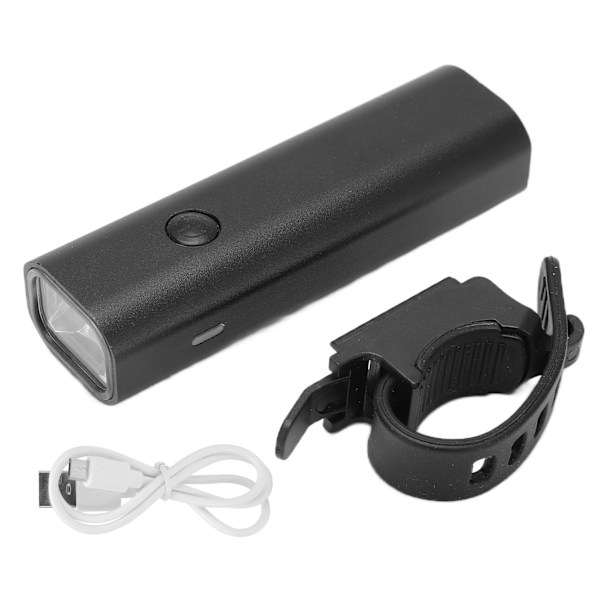 Sykkellys i aluminiumlegering, 4 moduser, vanntett frontlykt for sykkel med datakabelbrakett for camping, fotturer og sykling