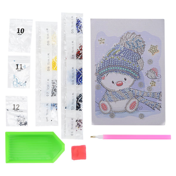 Timanttimaalausvalokuva-albumi Söpö lumiukko-kuvio DIY-timanttikuvakirja Syntymäpäivälahja