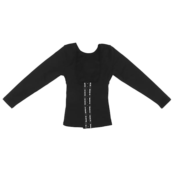 Andningsbar waist trainer Shapewear långärmad kroppsformande midja bantningsträning för kvinnor BlackL