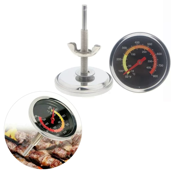 Ovntermometer med beslag 50 til 400℃ Professionelt metalhus Bimetal ovntermometer til grill