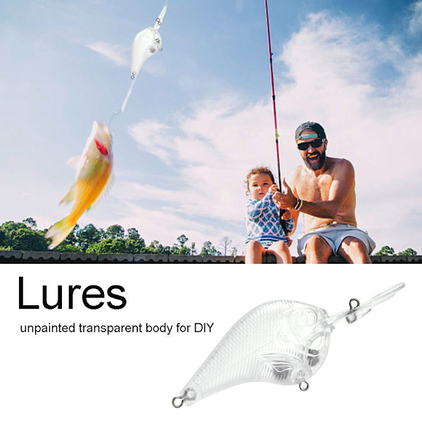 10 st Blank Crankbait omålat hårt bete Fiskedrag Tackle DIY-tillbehör