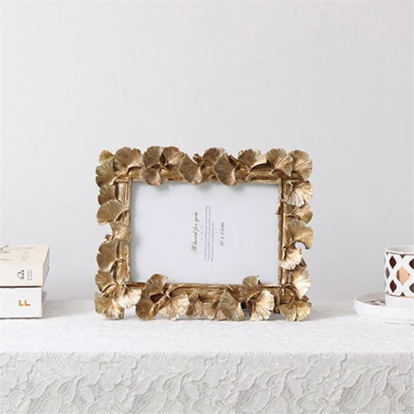 Fotoramme Resin Fotoramme Ginkgo Blad Dekorativ Fotoramme