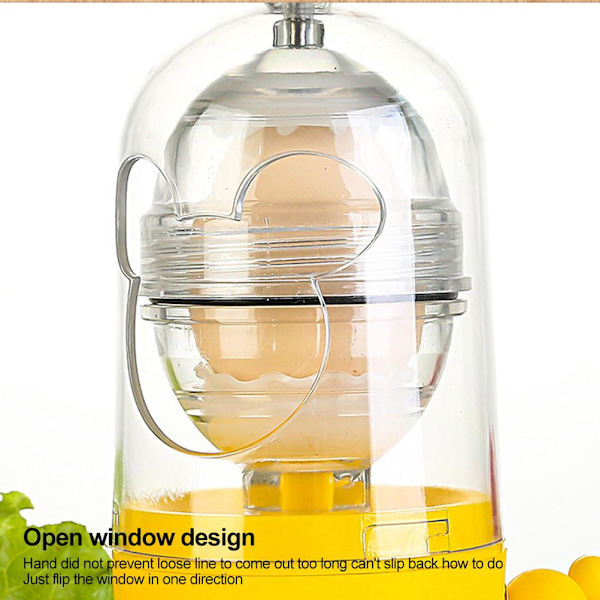 Egg Scrambler Hand Egg Shaker Mixer Blommen Æggehvide Mix Manuelt værktøj Golden Egg Maker til børn