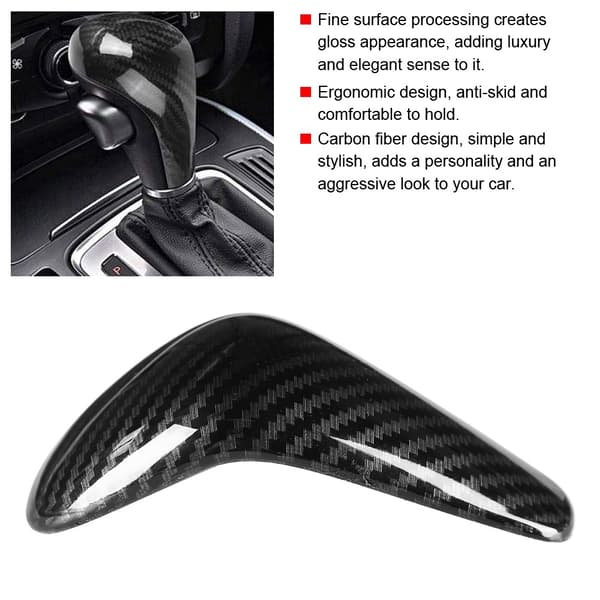 Bil Karbonfiber Stil Interiør Girspak Hode Deksel Trim for Audi A6 A7 15-18