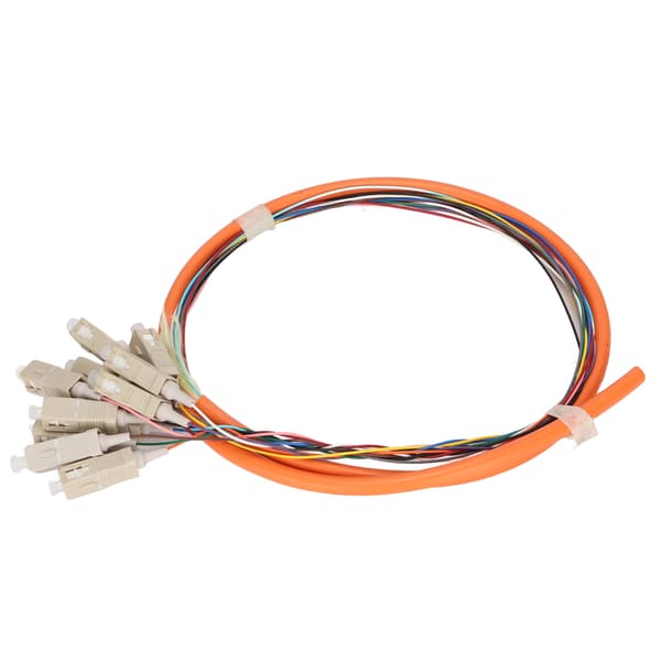 Fiberoptisk kabel 1 meter 12-tråds multimodus lavt innsettingstap keramisk ferrule patchkabel for telekommunikasjon