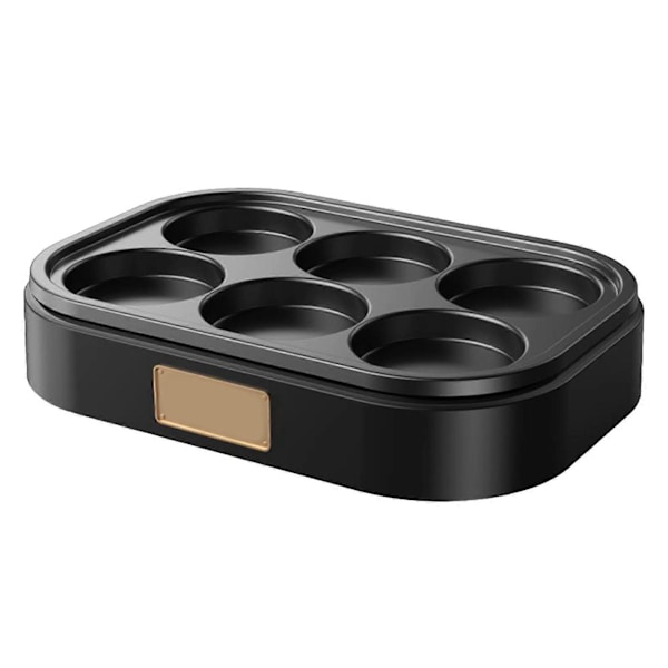 6 Huls Æggepande Nonstick Morgenmadsgryde Multifunktionel Morgenmadsmaker Hamburger Maskine Uden Låg