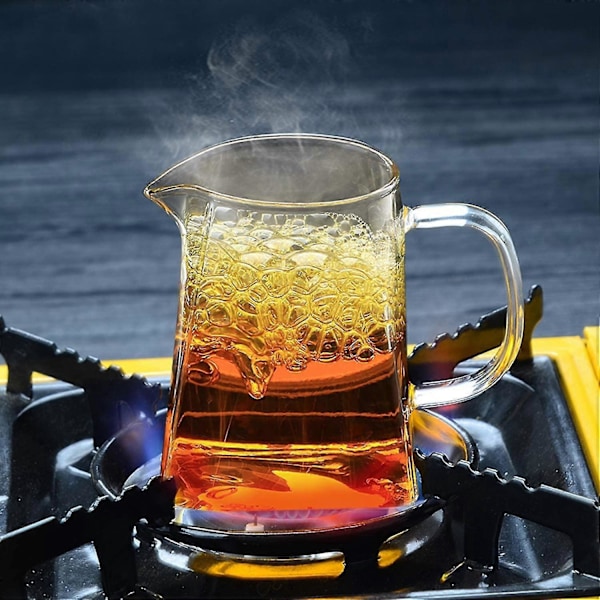 1 Styk Klar Firkantet Bund Tekande Med Klar Glas Infuser, Borosilikat Infuser Til Husholdningen, Perfekt Til Te Og Kaffe (550ml)