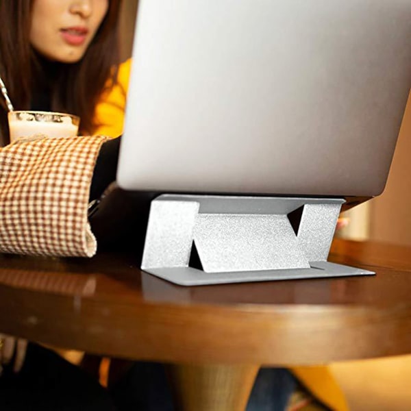 Bærbar Tablet Invisible Folding Stand Kunstlæder Usynlig Folding Stand Laptop Tablet Stand