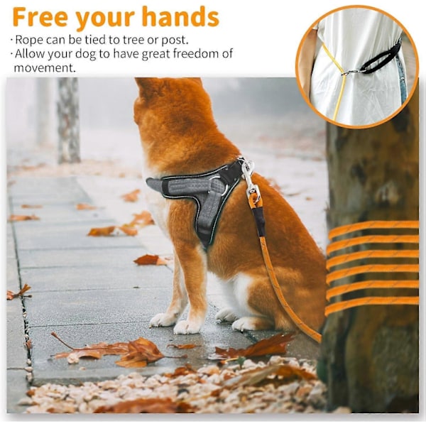 Hundetrening Line Lang Hundeline 10m Ekstra Lang Kraftig Reflekterende Hundebånd for Mellomstore Store Hunder