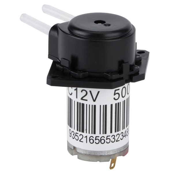 Svart platt mini peristaltisk pump silikonrör självsugande vattenpump för experimentanalys (12V)