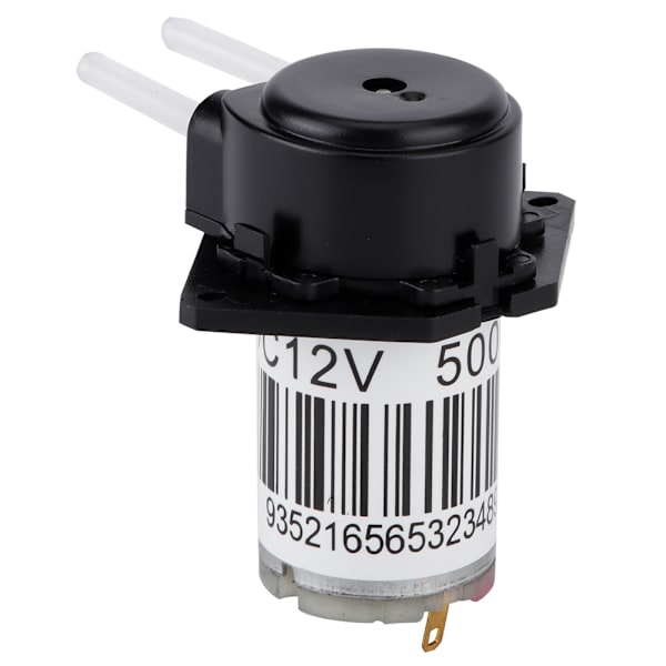 Svart platt mini peristaltisk pump silikonslang självsugande vattenpump för experimentell analys (12V )