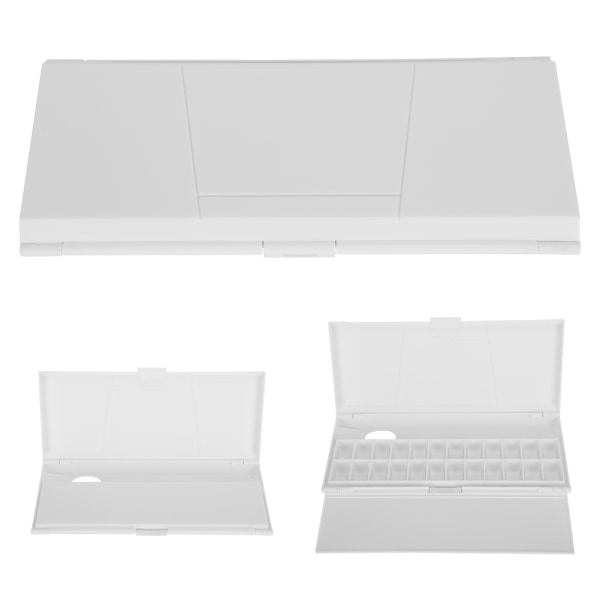 Måla Palett Box Akvarell Akryl Gouache Vikning Håll våt 24 Grids Paint Tool