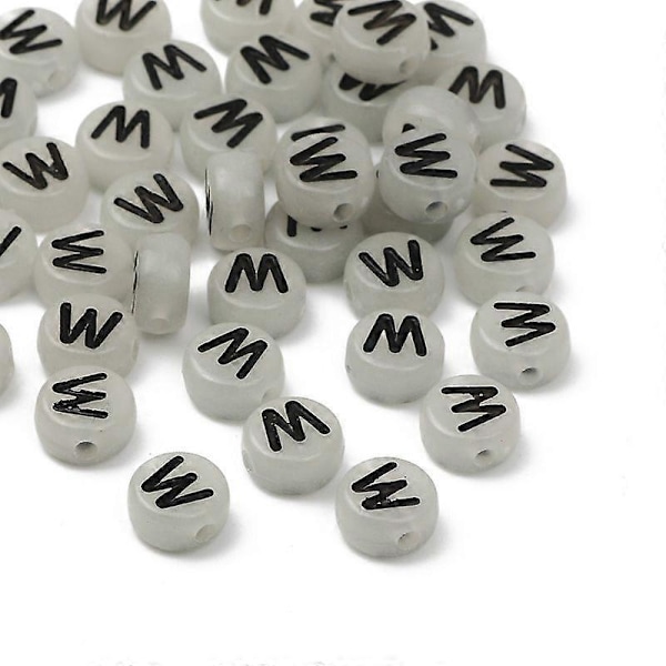 Sorte Akryl Lysende Perler 4x7mm Runde til Smykkefremstilling Armbånd Halskæder DIY Tilbehør W 100 stk