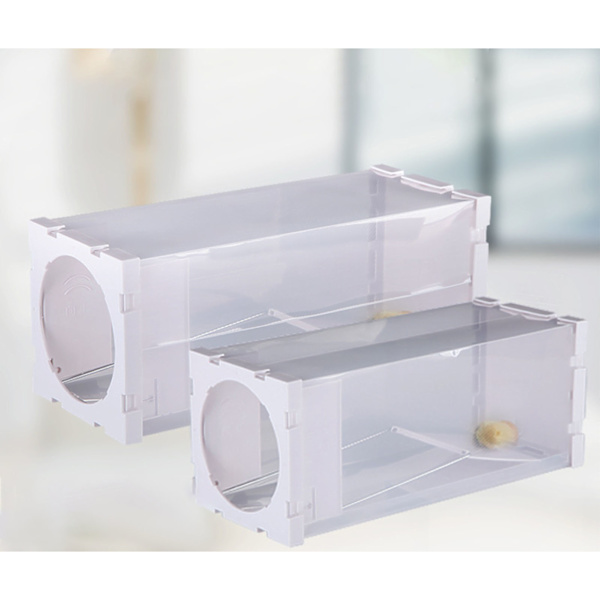 Musefelle Hvit Transparent Kompakt Sammenleggbar Sensitiv Pedal PP Material Rottefanger Bur for Hjem