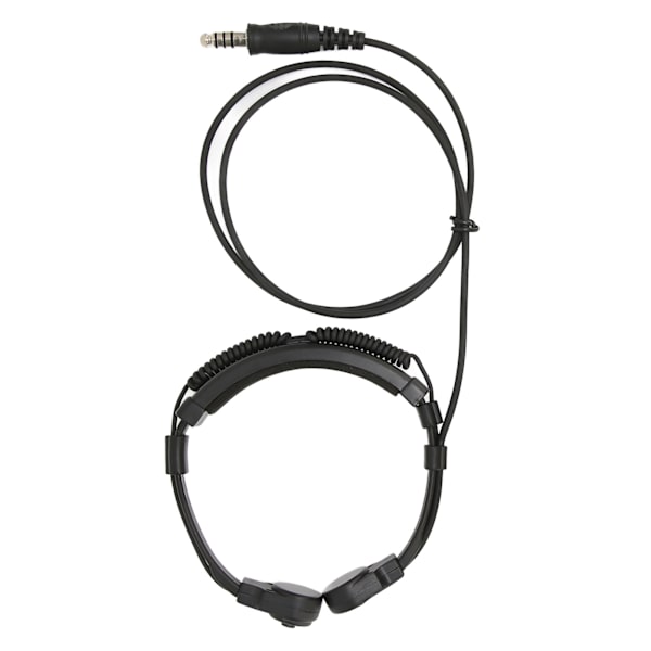 Halsmikrofonheadset 7,1 mm plug 2-vägs radiohörlur med U94 PTT för 3,5 mm mobiltelefon