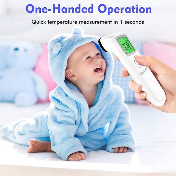 Termometer, kontaktfrit infrarødt pandetermometer, professionelt digitalt termometer med LCD-skærm, feberindikation, medicinsk termometer til baby