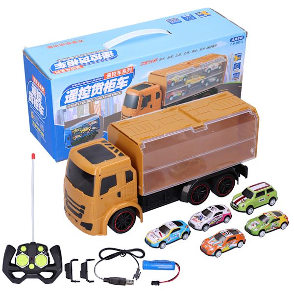 Simulation Remote Control Storage Engineering Vehicle Toy Children Vehicle Toy SetYellow